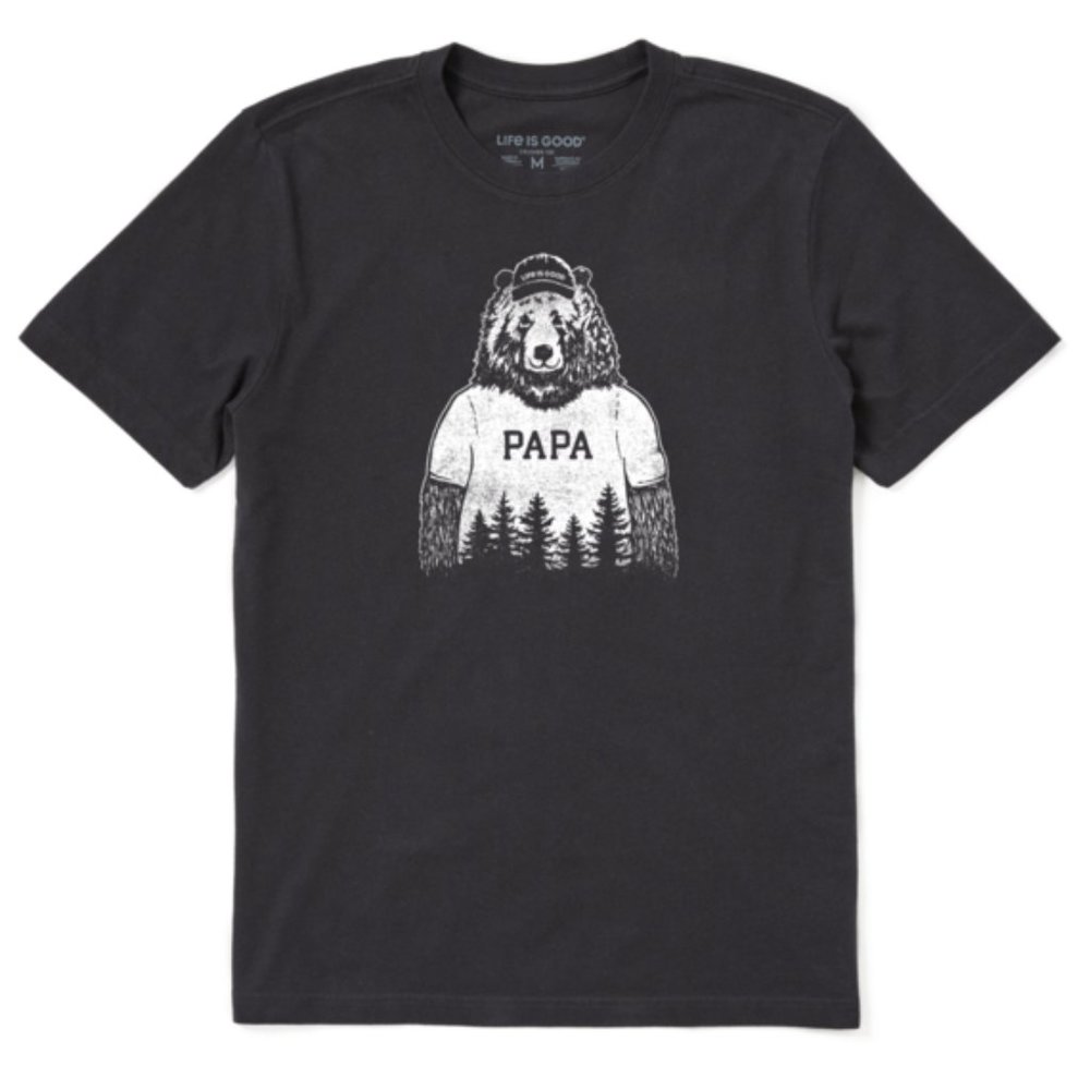 LIFE IS GOOD Men's MEDIUM Papa Bear DAD Daddy FATHER T-Shirt TEE ~ Brand New NWT
